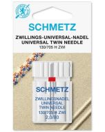 Schmetz | Universal Twin Needle | 2.0/80 (1 Pack)
