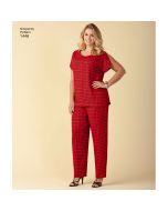 Simplicity Pattern | 1446 GG | Six Made Easy Pull on Tops and Trousers or Shorts for Plus Size