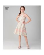 Simplicity Pattern | 1456 K5 | Child's and Girls' Dress with Bodice Variations and Hat
