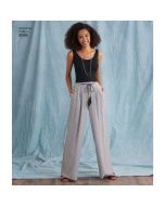 Simplicity Pattern | 8389 H5 | Women’s Trousers with Length and Width Variations and Tie Belt