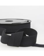 Stephanoise | 25mm Cotton Twill Tape | Black: 25m Reel
