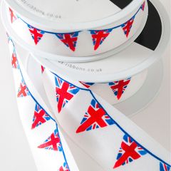 Satin Ribbon: British Bunting 25mm