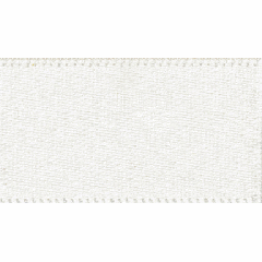 Double Satin Ribbon: Bridal White