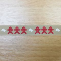 Ribbon: Gingerbread People 15mm