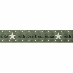 Ribbon: With Love From Santa 15mm