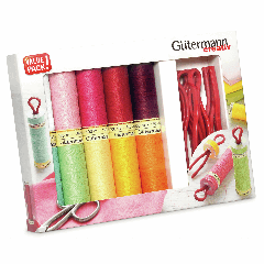 Gutermann | 10 Thread Set: Sew-All with Bobbin Clips | 734565