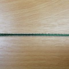 Lurex Edge Satin Ribbon: Green 3mm