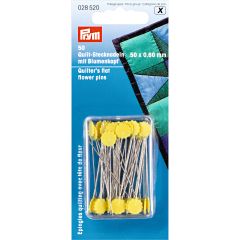 Prym | Quilters Flat Flower Pins: Yellow | 028520