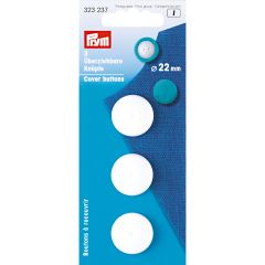 Prym | 22mm Cover Buttons: White | 323237