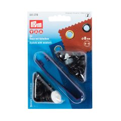 Prym | 8mm Eyelets & Washers: Black | 541376