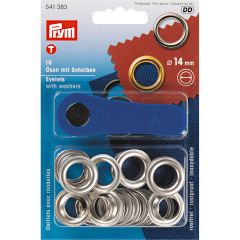 Prym | 14mm Eyelets & Washers: Silver | 541383