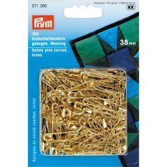 Prym | 38mm Curved Safety Pins: Gold | 071380