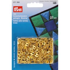 Prym | 27mm Curved Safety Pins: Gold | 071390