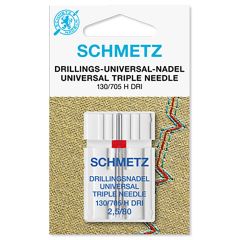 Schmetz | Universal Triple Needle | 2.5/80 (1 Pack)