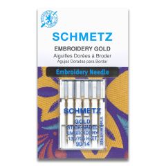 Schmetz | Gold Embroidery Needles | 90/14 (5 Pack)