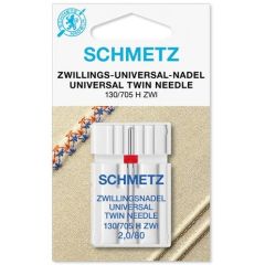 Schmetz | Universal Twin Needle | 2.0/80 (1 Pack)