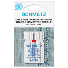 Schmetz | Double Hemstitch Needle | 2.5/100 (1 Pack)