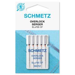 Schmetz | ELx705 CF Overlock Needles | 80/12 (5 Pack)