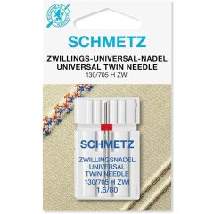 Schmetz | Universal Twin Needle | 1.6/80 (1 Pack)