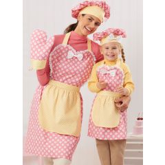 Simplicity Pattern | S3050 A | Children's and Misses' Apron, Mitts and Hat