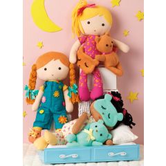 Simplicity Pattern | S3053 OS | Stuffed Dolls with Clothes by Elaine Heigl Designs
