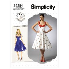 Simplicity Pattern | S9284 AX5 | Misses' Sweetheart-Neckline Dresses