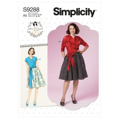 Simplicity Pattern | S9288 E5 | Misses' Wrap Top and Flared Skirt