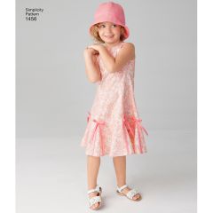 Simplicity Pattern | 1456 HH | Child's and Girls' Dress with Bodice Variations and Hat
