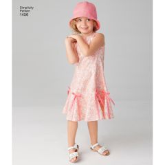 Simplicity Pattern | 1456 HH | Child's and Girls' Dress with Bodice Variations and Hat