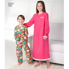 Simplicity Pattern | 1570 HH | Child's, Girls', and Boys' Loungewear