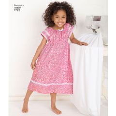 Simplicity Pattern | 1722 K5 | Learn to Sew Child's and Girl's Loungewear