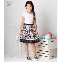 Simplicity Pattern | 8106 AA | Learn To Sew Skirts for Girls and Girls Plus