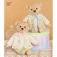 Simplicity Pattern | 8155 OS | Stuffed Bears with Clothes