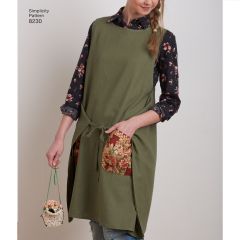 Simplicity Pattern | 8230 A | Women's Dottie Angel Reversible Apron Dress and Tabard