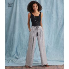 Simplicity Pattern | 8389 H5 | Women’s Trousers with Length and Width Variations and Tie Belt