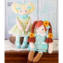 Simplicity Pattern | 8402 OS | 23" Stuffed Dolls With Clothes