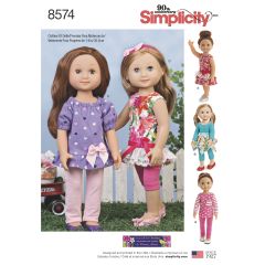 Simplicity Pattern | 8574 OS | 14" Doll Clothes