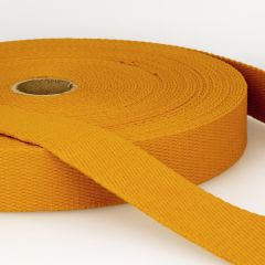 Stephanoise | 25mm Cotton Webbing | Mustard: per metre