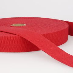 Stephanoise | 30mm Cotton Webbing | Red: per metre