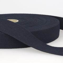 Stephanoise | 30mm Cotton Webbing | Navy: per metre