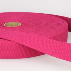 Stephanoise | 30mm Cotton Webbing | Fuchsia: per metre