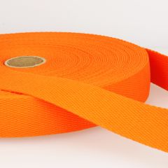 Stephanoise | 30mm Cotton Webbing | Orange: per metre