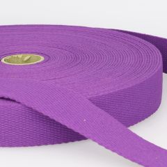 Stephanoise | 30mm Cotton Webbing | Plum: per metre