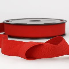 Stephanoise | 25mm Cotton Twill Tape | Red: 25m Reel