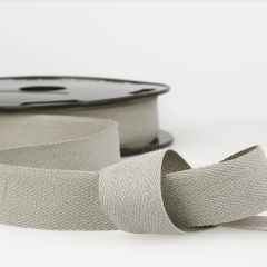 Stephanoise | 25mm Cotton Twill Tape | Grey Blue: 25m Reel