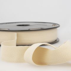 Stephanoise | 25mm Cotton Twill Tape | Ivory: 25m Reel