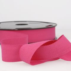 Stephanoise | 25mm Cotton Twill Tape | Fuchsia: 25m Reel