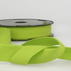 Stephanoise | 25mm Cotton Twill Tape | Lime Green: 25m Reel