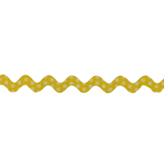 Stephanoise | Patterned Ric Rac | 10mm: Yellow Dot