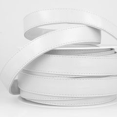 Stephanoise | 25mm Faux Leather Webbing | White: 10m Reel